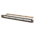 19" modulární patch panel LEXI-Net 24port, černý PATCHP24PNEOU/F