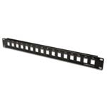 19" modulární patch panel XtendLan 16port, černý XL-PP19-16N-BK