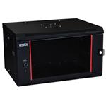 19" OCRACK OCC-04U-45SBK rozvaděč nástěnný 4U/450mm celoskleněné dveře BLACK 9349BK