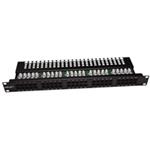 19" Patch panel LEXI-Net telefonní 50port, UTP, Cat3, krone, černý PATCHP50P
