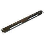 19" Patch panel XtendLan 16port, UTP, Cat5E, 30µm, duální svorkovnice, černý XL-PP19-16C5UD