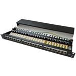 19" Patch panel XtendLan 24port, STP, Cat6, krone, čierny - LED vyhľadávanie XL-PP19-24C6SD-LED//obal