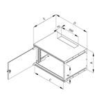 19"rozvaděč jednodí. 9U/400mm FLAT-PACK plech.dv. RXA-09-CS4-CAX-A1