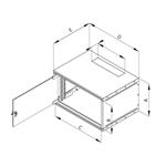 19"rozvaděč jednodíl.4U/400mm FLAT-PACK plech.dv. RXA-04-CS4-CAX-A1