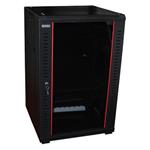 19" stojanový rozvaděč - skleněné dveře 25U 600x800 - černý 9423BK