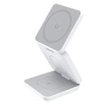 1stCOOL bezdrátová skládací QI nabíječka 3v1, MagSafe, USB-C, bílá TN-WC10 White