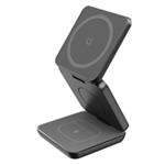 1stCOOL bezdrátová skládací QI nabíječka 3v1, MagSafe, USB-C, černá TN-WC10 Black
