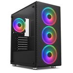 1stCOOL RAINBOW 4, skrinka ATX, zdroj 650W 88+, 4x RGB ventilátor, USB3, čierna ML-RAINBOW4-RGB-650