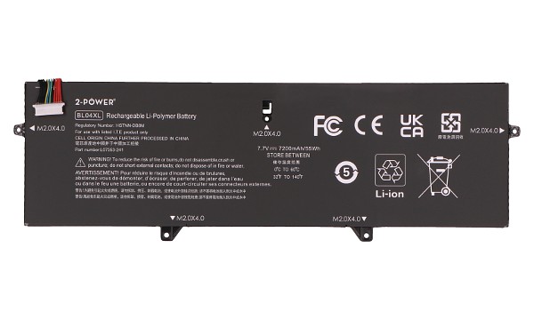 2-power BL04XL 4 ?lánková Baterie do Laptopu 7,7V 6800mAh CBP3790A