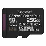 256 GB . microSDXC karta Kingston Canvas Select Plus U1, V10, A1 (r/w 150MB/s) SDCS3/256GBSP