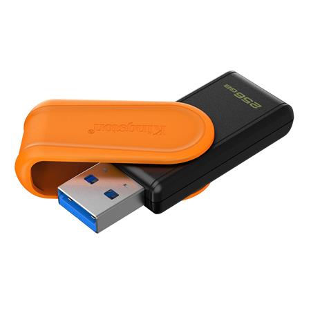 256 GB . USB 3.2 kľúč . Kingston DataTraveler Exodia S (Black + Orange) DTXS/256GB