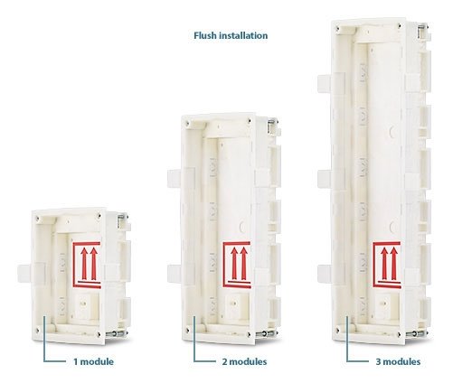 2N Helios IP Verso Krabice pro instalaci do zdi, 2 moduly 9155015