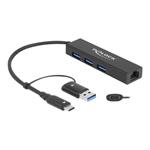 3 Port USB 3.2 Gen 1 Hub+Gigabit LAN w, 3 Port USB 3.2 Gen 1 Hub+Gigabit LAN w 64149