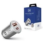 3mk adaptér CL Hyper Car 45W, 1x USB + 1x USB-C (PD) 5903108527231