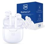 3mk bezdrátová stereo sluchátka FlowBuds 6.0 white, nabíjecí pouzdro, bílá 5903108744720