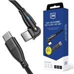 3mk Hyper Cable N-SERIES C to C 2m 20V/3A 60W Black - Swivel