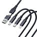 3mk nabíjecí kabel Hyper Cable 3in1 USB-A/C na USB-C/Micro USB/Lightning 1.5m, černá 5903108541244