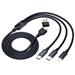 3mk nabíjecí kabel Hyper Cable 3in1 USB-A/C na USB-C/Micro USB/Lightning 1.5m, černá 5903108541244