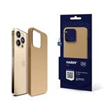 3mk ochranný kryt Hardy Silicone MagCase pro Apple iPhone 14 Pro, zlatá 5903108500517
