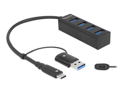 4 Port USB 3.2 Gen 1 Hub with USB Type-C, 4 Port USB 3.2 Gen 1 Hub with USB Type-C 63828