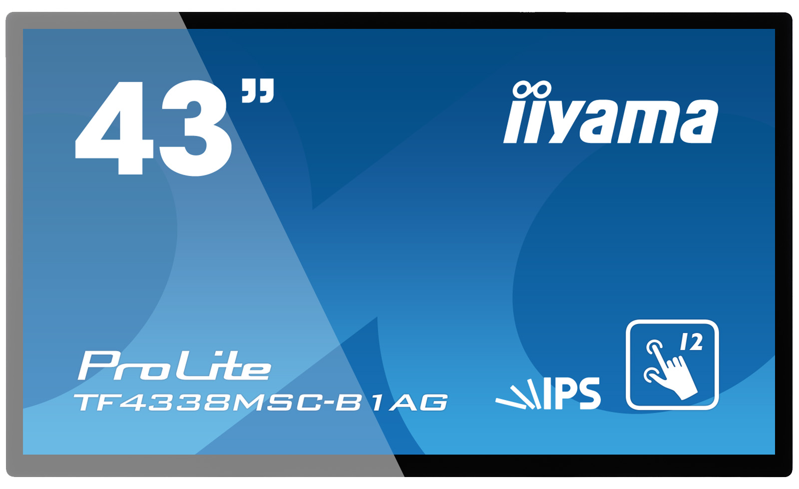 43" iiyama TF4338MSC-B1AG - IPS,FullHD,12ms,380cd/m2, 1100:1,16:9,VGA,DVI,HDMI,DP,USB,repro
