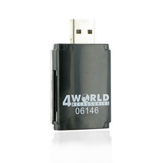 4World čítačka flash kariet USB 2.0 ALL-in-ONE MS/M2/SD/microSD/MMC PenDrive