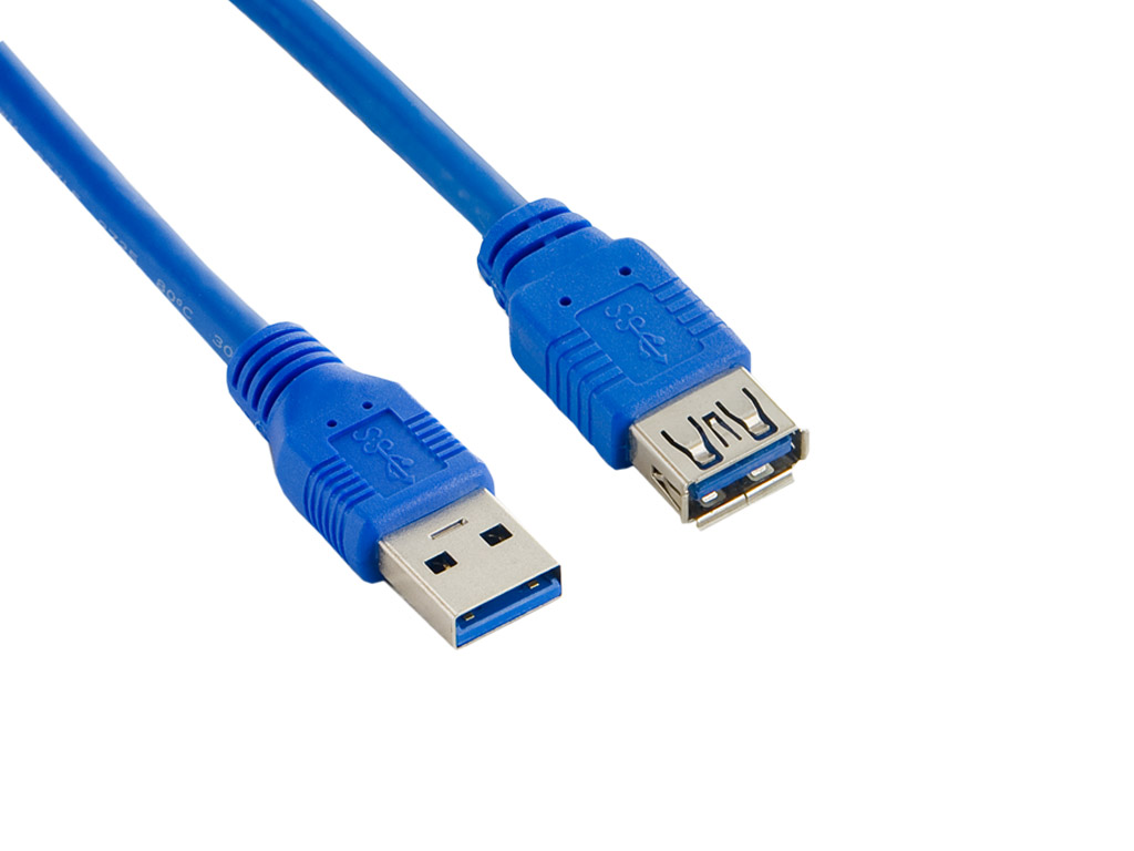 4World Kábel USB 3.0 AM-AF 0.5m| modrý