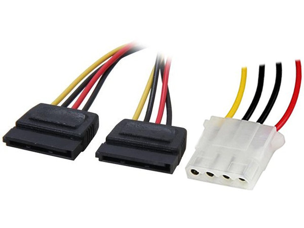 4World napájací kábel MOLEX F- 2x SATA F 15 cm