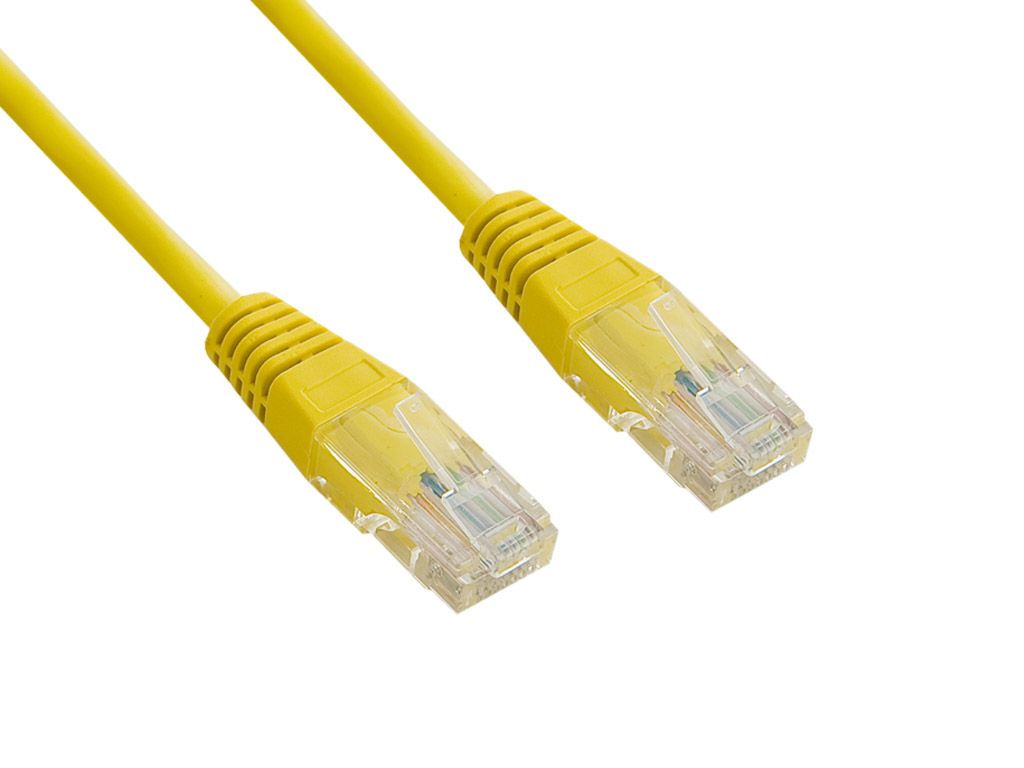 4World Sieťový kábel RJ45 bez krytky, Cat. 5e UTP, 1.8m, Žlutý - retail