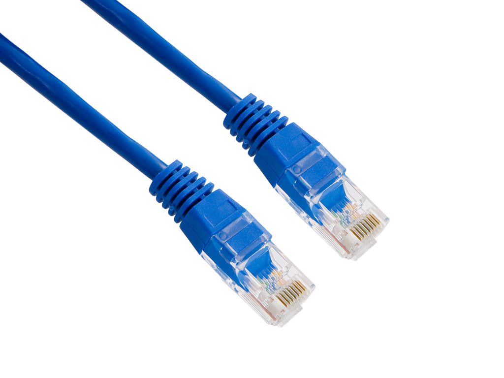4World Sieťový kábel RJ45 s krytkou, Cat. 5e UTP, 15m, Modrý