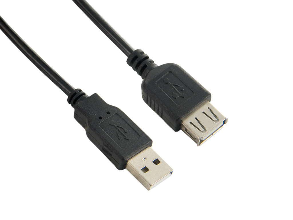 4World USB 2.0 prodlužovací kábel typ A-A M/F 3m, BLK
