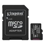 512 GB . microSDXC karta Kingston Canvas Select Plus U3, V30, A1 (r/w 150MB/s) + adaptér SDCS3/512GB
