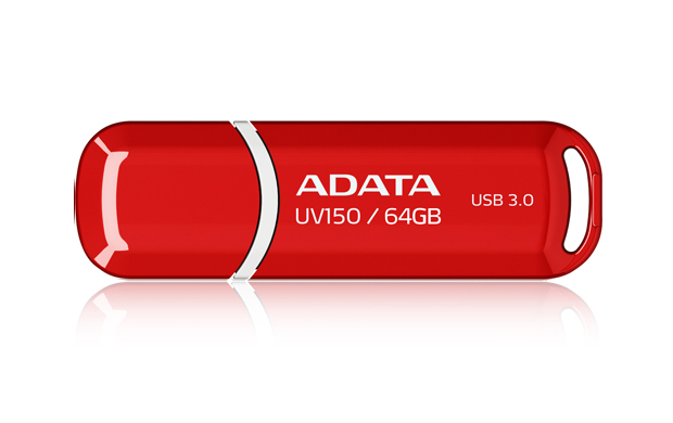 64 GB . USB kľúč . ADATA DashDrive™ Classic UV150 USB 3.0, červena AUV150-64G-RRD