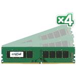 64GB DDR4 - 2133 MHz Crucial CL15 DR x8 DIMM kit, 4x16GB CT4K16G4DFD8213