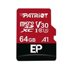 64GB microSDXC Patriot V30 A1, class 10 U3 100/80MB/s + adapter PEF64GEP31MCX