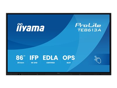 86" iiyama TE8613A-B2AG:IPS,4K,40P,USB-C,EDLA