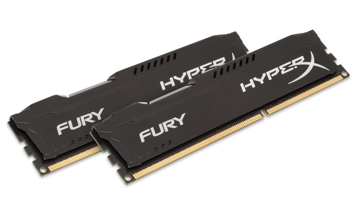 8GB DDR3-1333MHz Kingston HyperX Fury Black, 2x4GB HX313C9FBK2/8