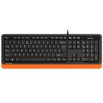 A4tech FK10 FSTYLER , klávesnice, CZ/US, USB, voděodolná, oranžová barva FK10 Orange