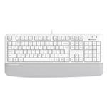 A4tech FK20, multimediální kancelářská klávesnice, CZ/US, USB, bílá FK20-WH
