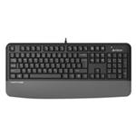 A4tech FK20, multimediální kancelářská klávesnice, CZ/US, USB, šedá FK20-GY