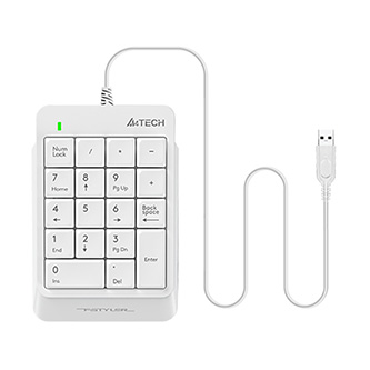 A4Tech FStyler FK13P numerická klávesnica káblová (USB) biela FK13PW