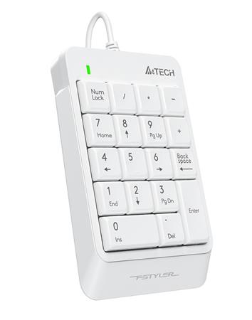 A4tech FSTYLER FK13P numerická klávesnice, USB Bílá FK13PW