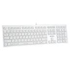 A4tech FX50, kancelářská klávesnice, nízkoprofilová , USB, CZ/SK, bílá FX50-WH