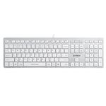 A4Tech FX50, Klávesnica CZ, klasická, nízko profilová typ drôtová (USB), biela FX50-WH