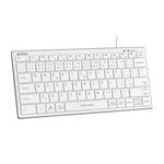 A4tech FX51, kancelářská klávesnice, nízkoprofilová, USB, CZ, bílá FX51-WH