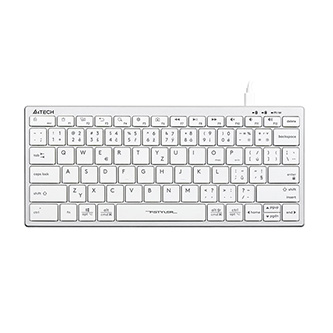 A4Tech FX51, Klávesnica CZ, bez numeriky, nízko profilová typ drôtová (USB), biela FX51-WH