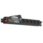 ACAR 19" rozvodný panel 5x 230V, ČSN, kabel 3m, přepěťová ochrana, filtr proti rušení, 2x pojistka AXON-5-230-NO-RACK