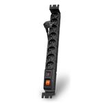 Acar S8 FA Rack 1,5m kabel, 8 zásuvek, přepěťová ochrana, do racku, černá ppacars8-2rack