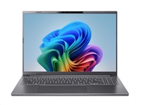 ACER NTB Aspire 16 AI (A16-11M-X18U),QSnapX X1-26100,16"WUXGA,16GB,512GB SSD,QAdreno,W11H,Gray NX.JLNEC.007