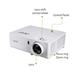 ACER Projektor PL6820 LASER, 4K (3840 x 2160), 6000 ANSI, 50 000 : 1, 2x HDMI, 2 x repro 15W, 4.8 kg, živ MR.JXK11.001